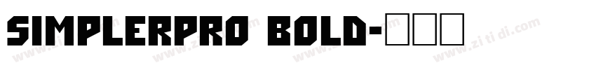 SimplerPro Bold字体转换